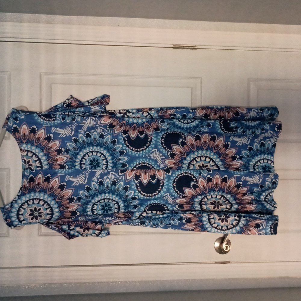 New! Nemidor Size 20 Boho Mandala Print Cold Shoulder Midi Dress (z100) - Picture 2 of 5